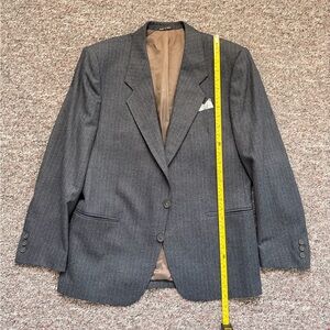 Vintage Carlo Palazzi 100% Wool Pinstripe Blue Men's Classic Blazer 40S